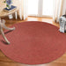 Bohemian Indoor Outdoor Rugs Solid Braided Round Area Rug - Brick