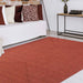 Bohemian Rectangle Indoor Outdoor Rugs Solid Braided Area Rug - Brick