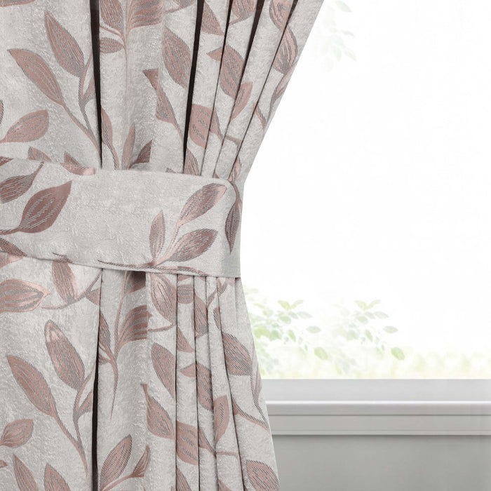 Leaves Machine Room Darkening Blackout Curtains, Set of 2