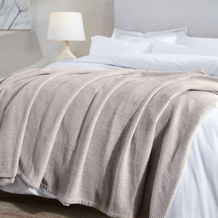 Maya Chenille Herringbone Medium Weight Cotton Blanket