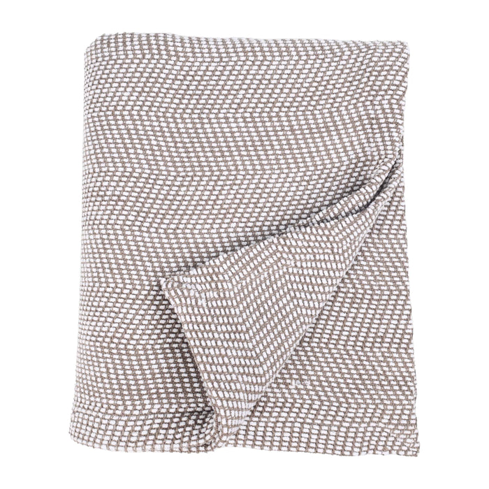 Maya Chenille Herringbone Medium Weight Cotton Blanket