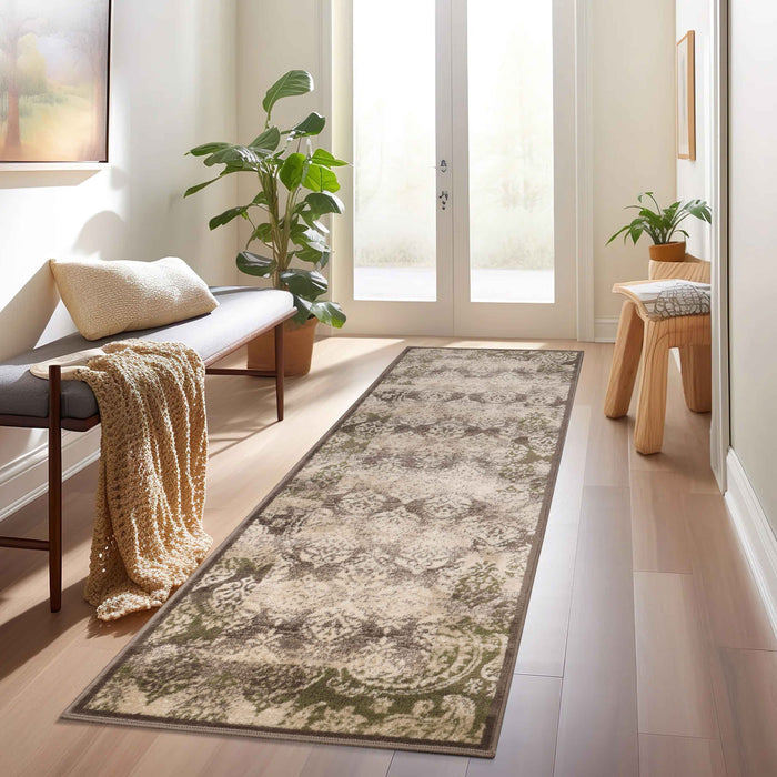 Mystique Modern Damask Indoor Area Rug - Brown