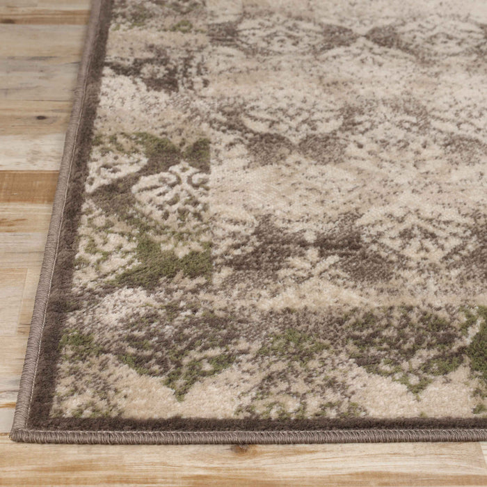 Mystique Modern Damask Indoor Area Rug - Brown