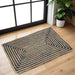 Braided Jute Reversible Handwoven Indoor Outdoor Area Rug - Blue