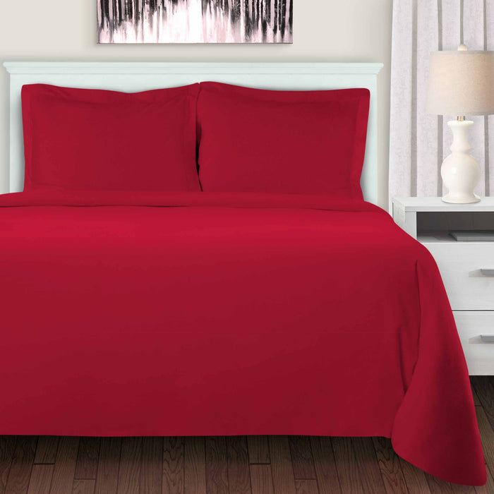 Cotton Flannel Solid Duvet Cover Set