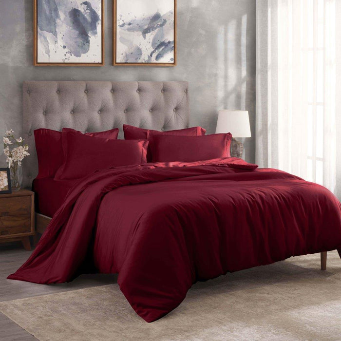 Egyptian Cotton 300 Thread Count Solid Duvet Cover Set