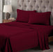 Egyptian Cotton 400 Thread Count Solid Deep Pocket Sheet Set - Burgundy