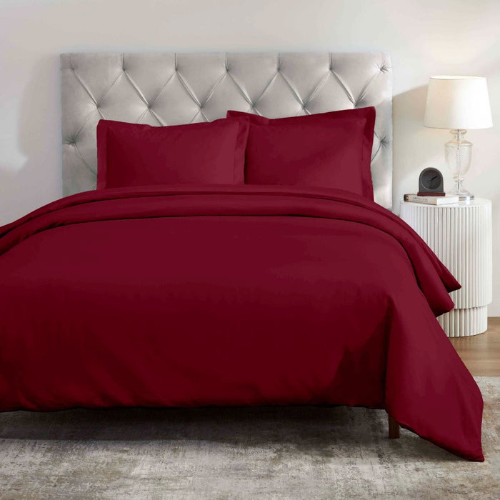 1200 Thread Count Egyptian Solid Cotton Duvet Cover Set