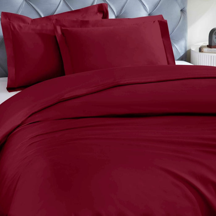 1200 Thread Count Egyptian Solid Cotton Duvet Cover Set