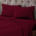 Egyptian Cotton 400 Thread Count Solid Deep Pocket Sheet Set - Burgundy