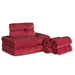 Egyptian Cotton Highly Absorbent Solid 8 Piece Ultra Soft Towel Set - Burgundy
