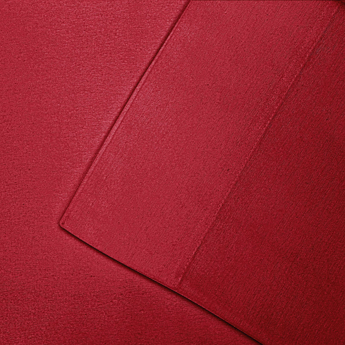Solid Flannel Cotton Pillowcases, Set of 2 - Burgundy