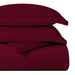 Egyptian Cotton 400 Thread Count Solid Duvet Cover Set - Burgundy