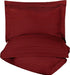 Egyptian Cotton 300 Thread Count Striped Duvet Cover Set - Burgundy