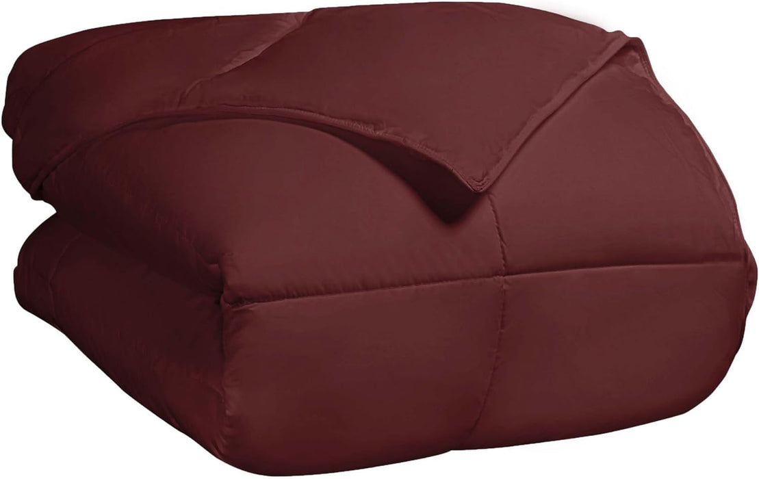 Classic All-Season Reversible Down Alternative Comforter - Burgundy