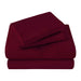 Egyptian Cotton 400 Thread Count Solid Deep Pocket Sheet Set - Burgundy