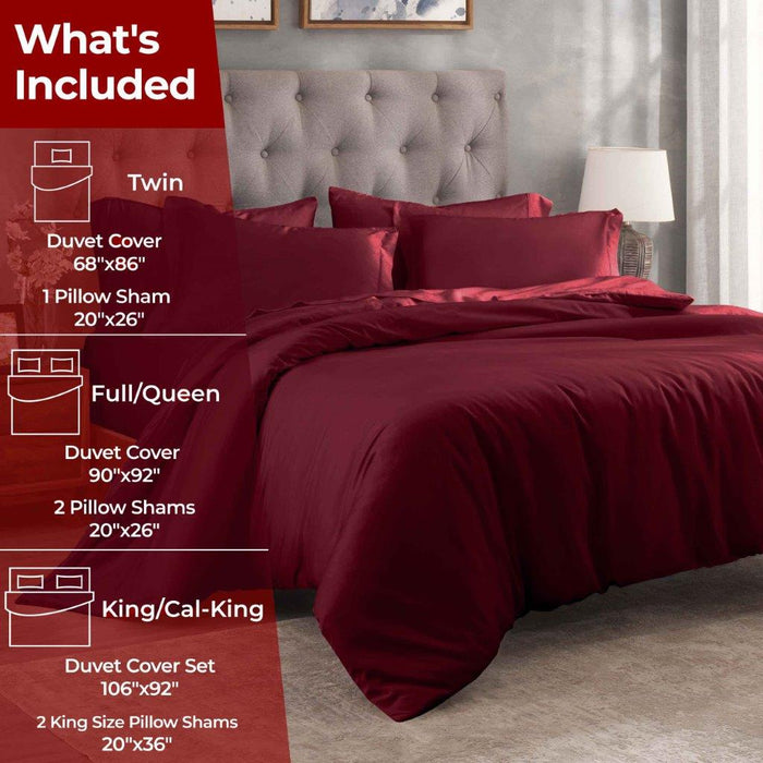 Egyptian Cotton 400 Thread Count Solid Duvet Cover Set