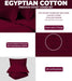 Egyptian Cotton 300 Thread Count Solid Duvet Cover Set - Burgundy