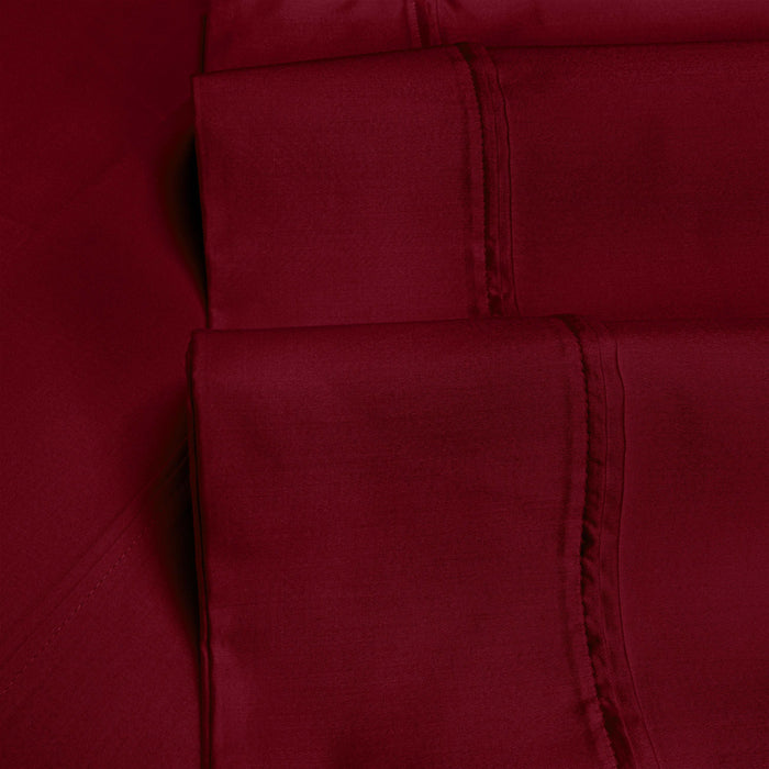 1200 Thread Count Egyptian Cotton Deep Pocket Bed Sheet Set - Burgundy