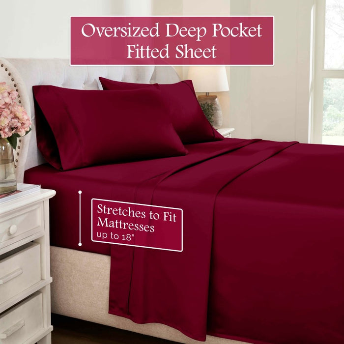 1200 Thread Count Egyptian Cotton Deep Pocket Bed Sheet Set