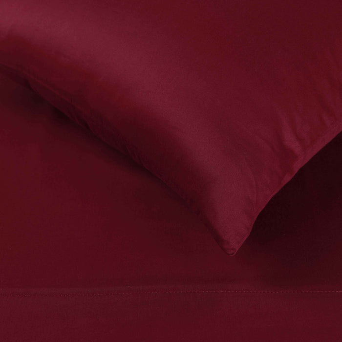 Egyptian Cotton 400 Thread Count Solid Deep Pocket Sheet Set - Burgundy