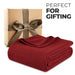 Cotton All Season Diamond Bed Blanket & Sofa Throw - Burgundy