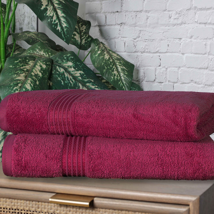 Egyptian Cotton Solid 2 Piece Bath Sheet Towel Set