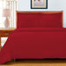 Egyptian Cotton 600 Thread Count Striped Duvet Cover Set - Burgundy