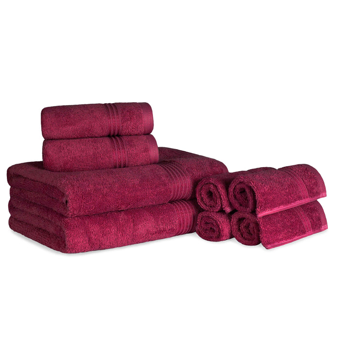 Egyptian Cotton Highly Absorbent Solid 8 Piece Ultra Soft Towel Set