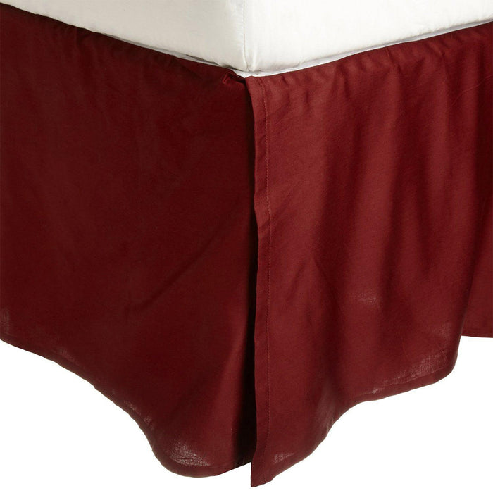 Cotton 15 Inch Drop Solid Bed Skirt