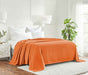 Cotton All Season Diamond Bed Blanket & Sofa Throw - Burnt Orange