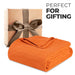 Cotton All Season Diamond Bed Blanket & Sofa Throw - Burnt Orange