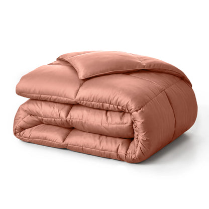 Brushed Microfiber Down Alternative Medium Weight Solid Comforter