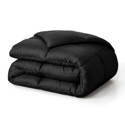 Brushed Microfiber Down Alternative Medium Weight Solid Comforter