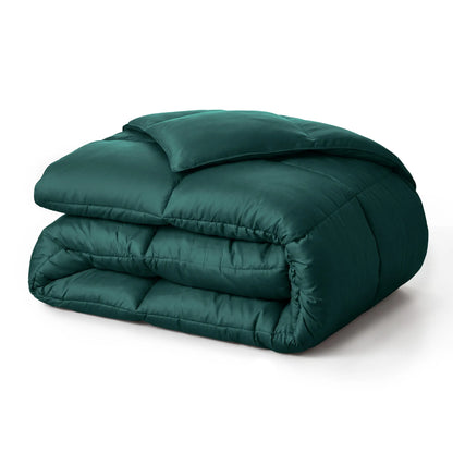 Brushed Microfiber Down Alternative Medium Weight Solid Comforter
