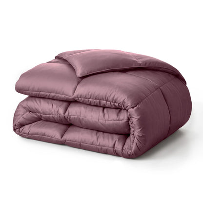 Brushed Microfiber Down Alternative Medium Weight Solid Comforter
