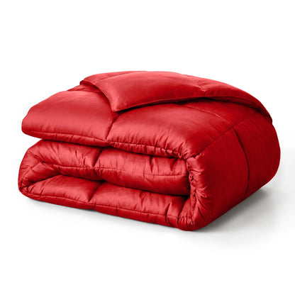 Brushed Microfiber Down Alternative Medium Weight Solid Comforter