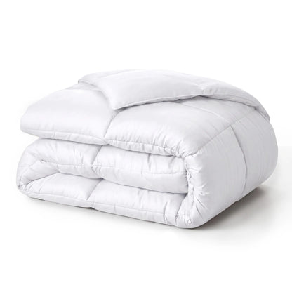 Brushed Microfiber Down Alternative Medium Weight Solid Comforter