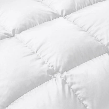 Brushed Microfiber Down Alternative Medium Weight Solid Comforter
