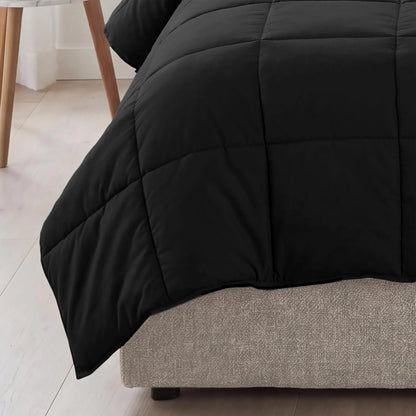 Brushed Microfiber Down Alternative Medium Weight Solid Comforter