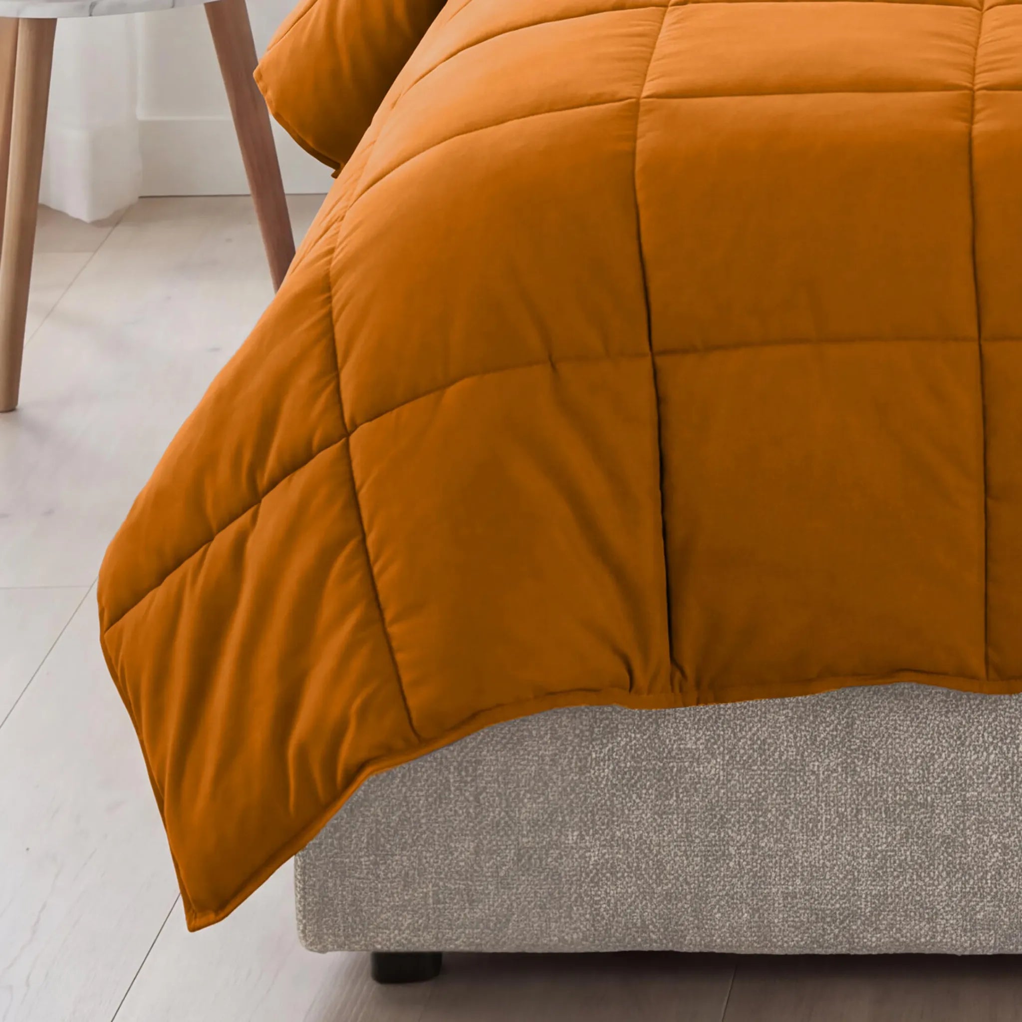 Brushed Microfiber Down Alternative Medium Weight Solid Comforter