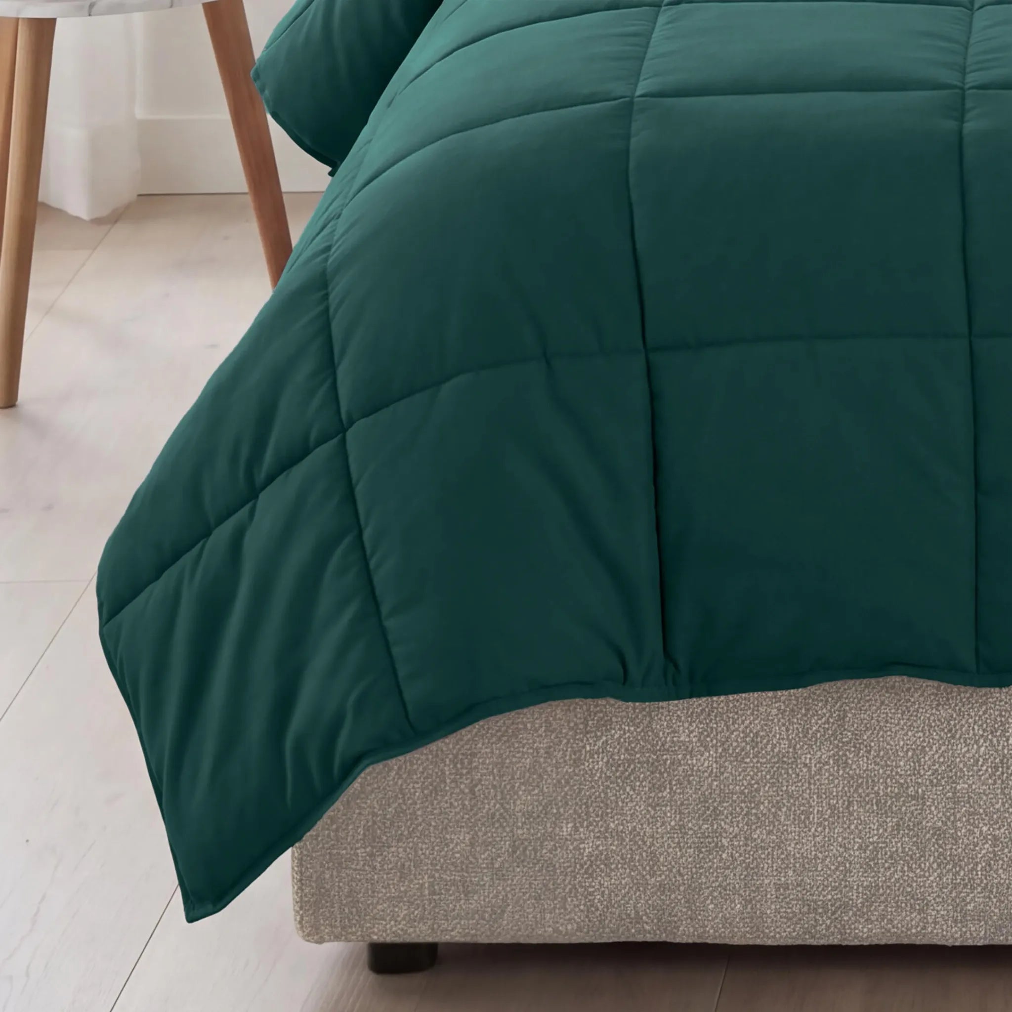 Brushed Microfiber Down Alternative Medium Weight Solid Comforter