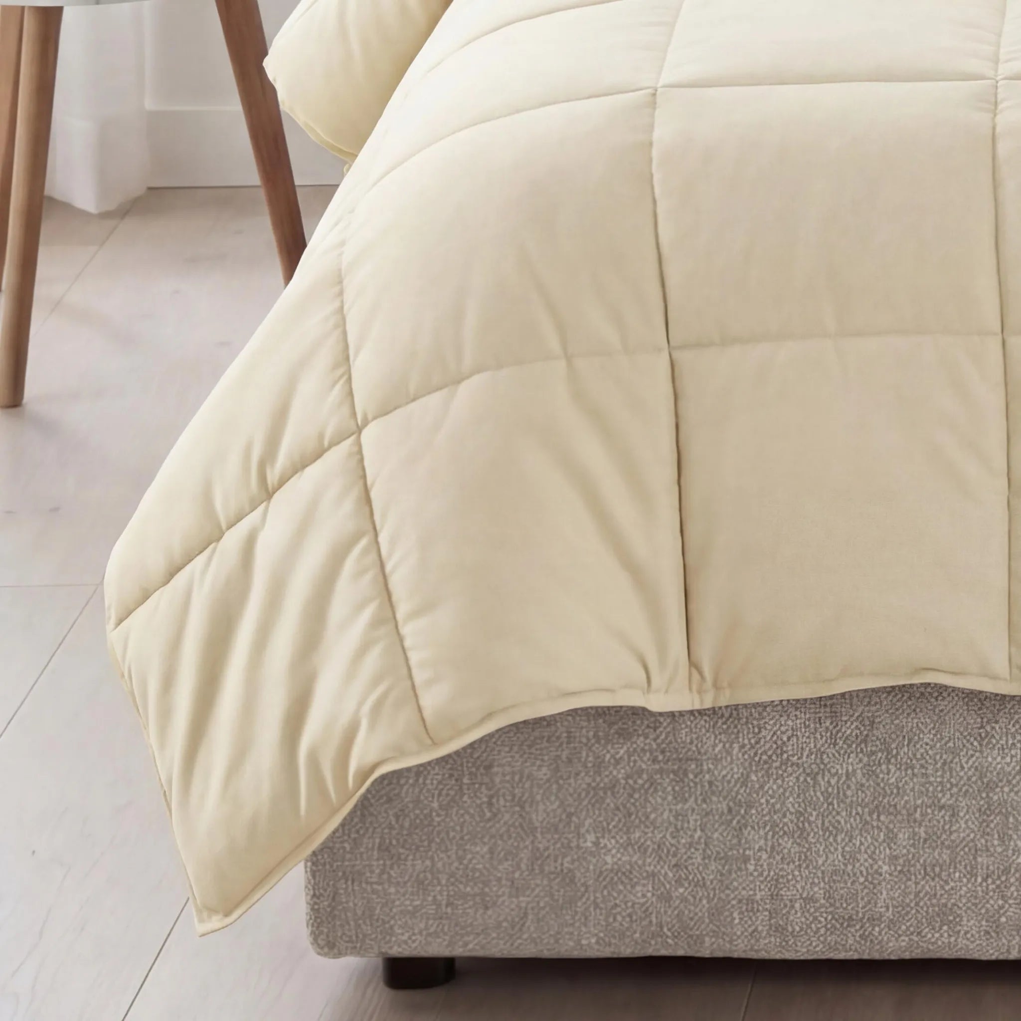 Brushed Microfiber Down Alternative Medium Weight Solid Comforter