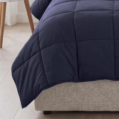 Brushed Microfiber Down Alternative Medium Weight Solid Comforter