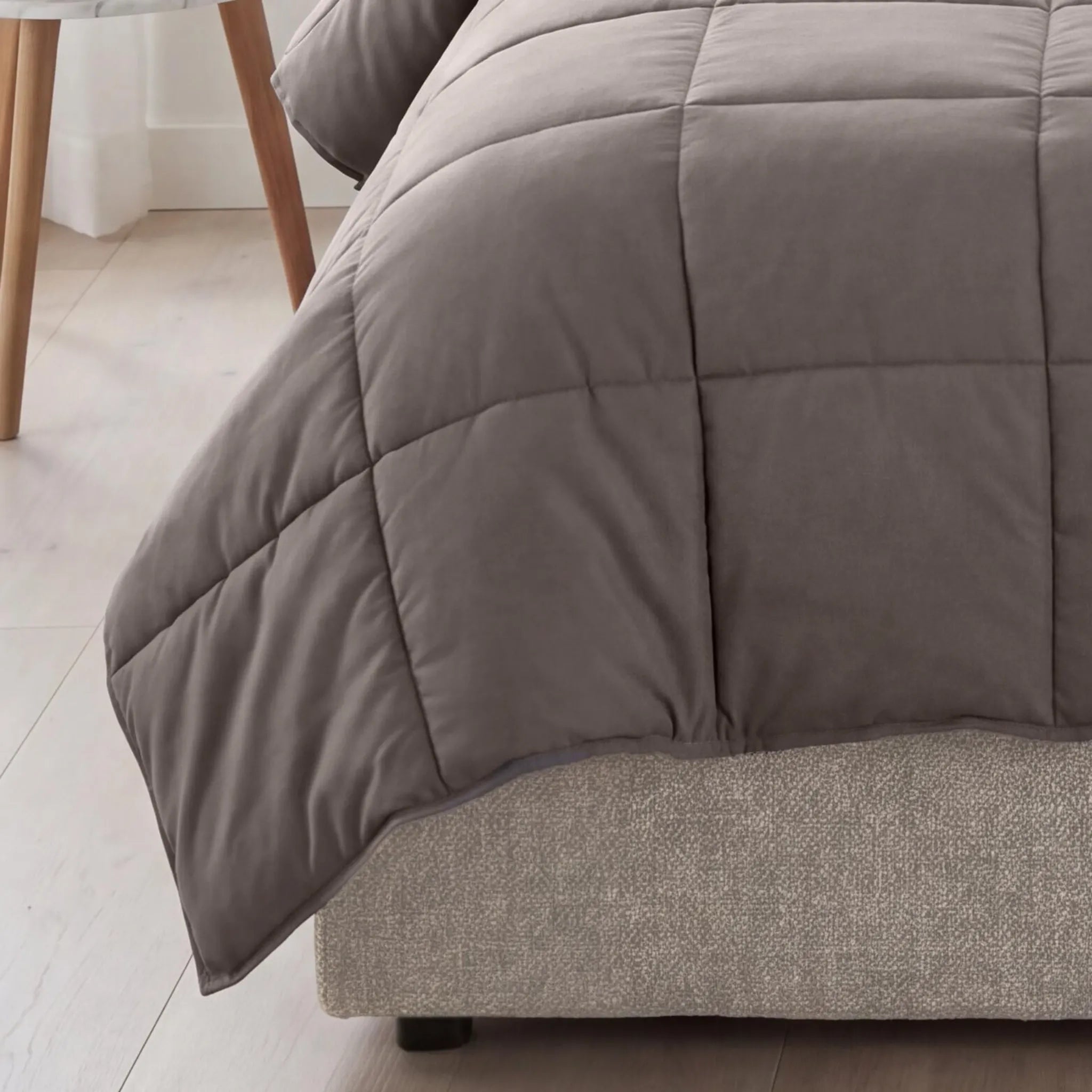 Brushed Microfiber Down Alternative Medium Weight Solid Comforter