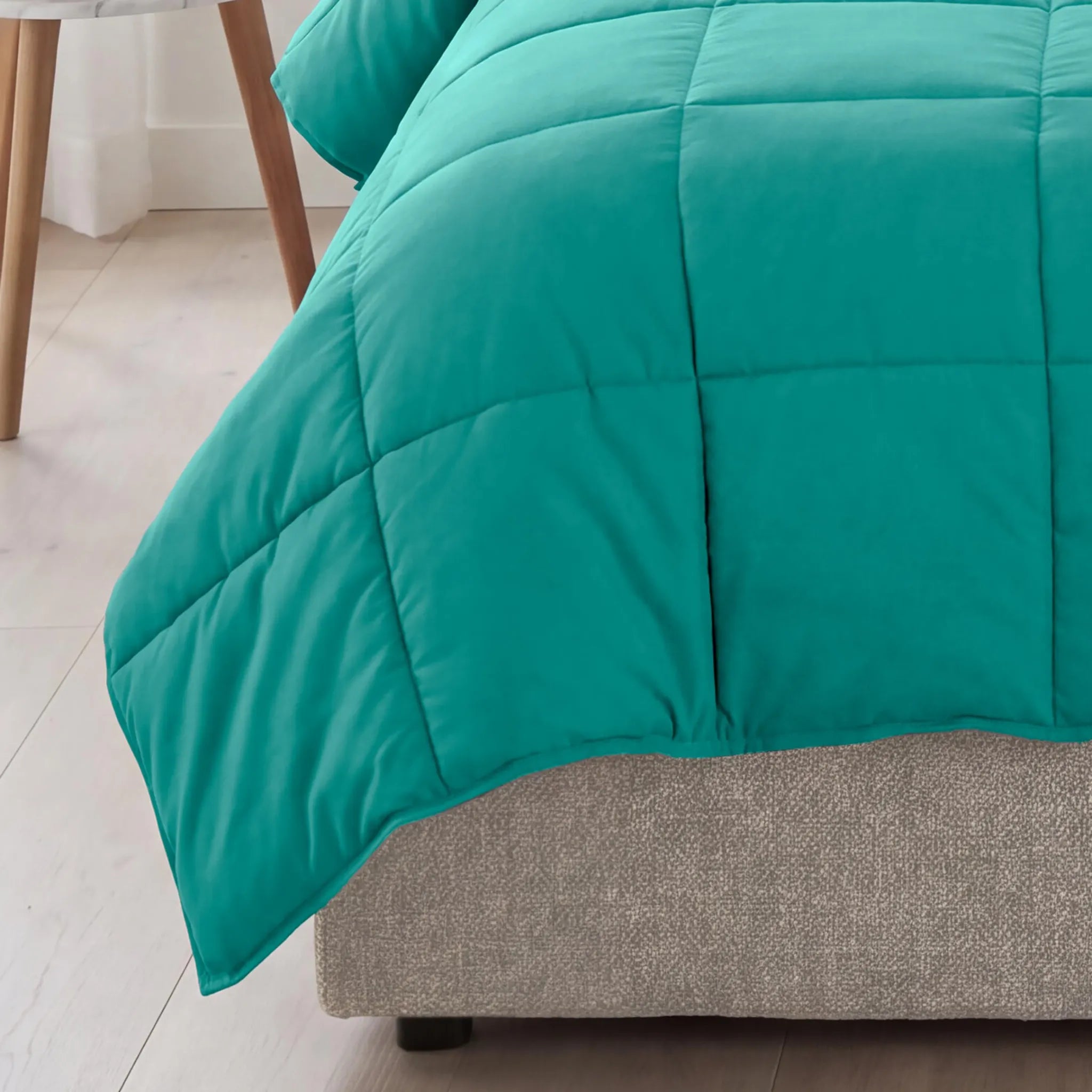 Brushed Microfiber Down Alternative Medium Weight Solid Comforter