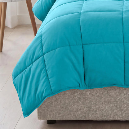 Brushed Microfiber Down Alternative Medium Weight Solid Comforter