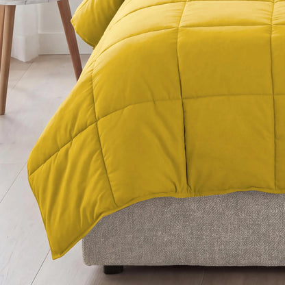 Brushed Microfiber Down Alternative Medium Weight Solid Comforter