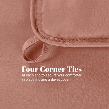 Brushed Microfiber Down Alternative Medium Weight Solid Comforter