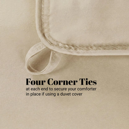Brushed Microfiber Down Alternative Medium Weight Solid Comforter